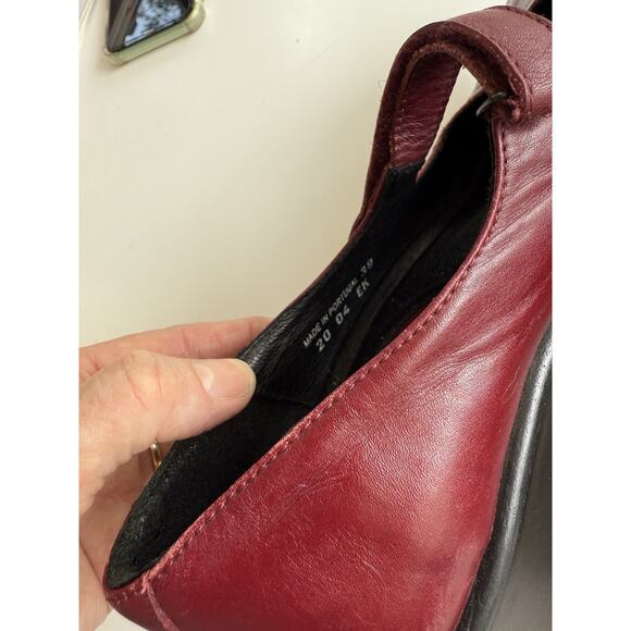 VTG Y2K Dansko Platform Mary Jane Women’s Sz 39 Oxblood Leather Twee Coquette - Picture 6 of 7